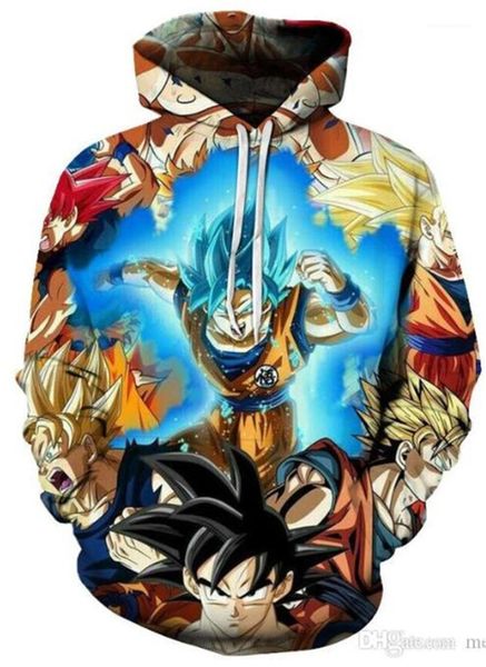 

spring autumn teenager boy harajuku sweatshirts dragonball men hooded pullovers 3d designer, Black