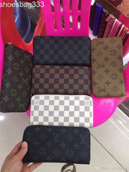 

yetu 2020 zippy wallet pu leather fashion designer clutch famous brand clutch water ripple wallet no box a3, Red;black