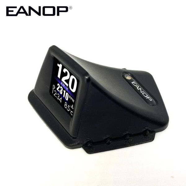 

eanop hud head up display obd2/gps car speedometer kmh mph turning screen fixed on a pillar left or right