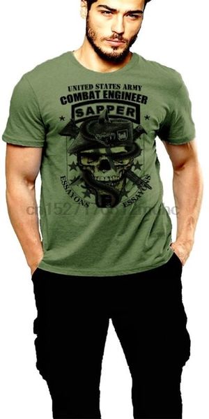 

combat engineer t-shirt sapper us army essayons we pave the way, White;black