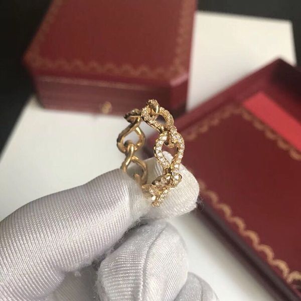 

Роскошный дизайнер ювелирных женщин Twist в 18K желтого золота кольца Новая модель 201
