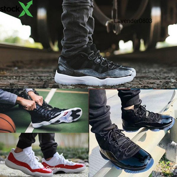 

new designer 11s blackout prm heiress black stingray men women comfortable basketball shoes 11s gym red athletic sports shoes size 36-47