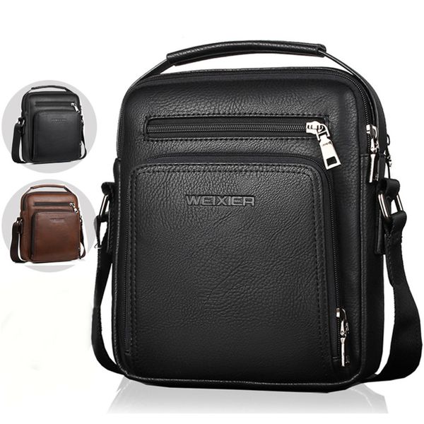 

men's bag leather crossbody bag casual men shoulder bags vintage mens pu men outdoor travel school retro zipper shoulder