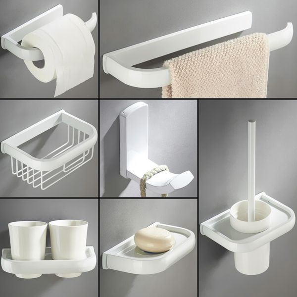 

white bathroom accessories set brass ceramic cup wc brush holder soap dish coat paper towel roll holders bathroom hardware sets