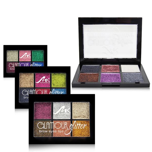 

6 colors sequins glitter eyeshadow waterproof shimmer eyeshadow palette brow eyes lips makeup ing