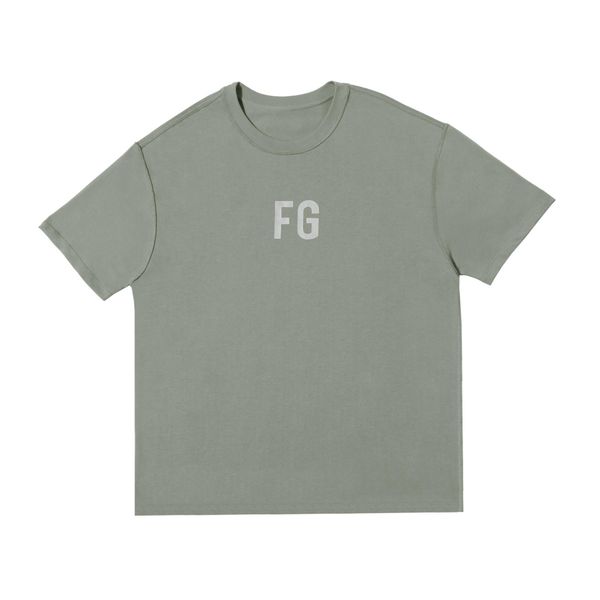 

luxury mens t-shirts fog olive green 3m reflective fg print t-shirt designer couple summer short tee, White;black