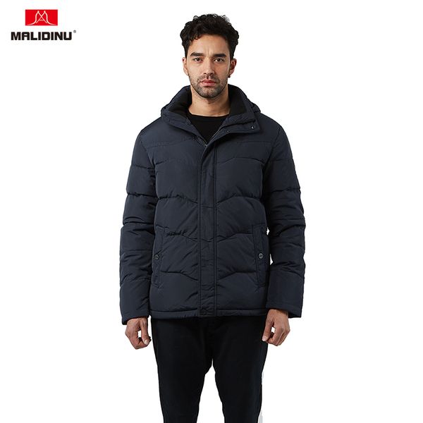 

malidinu 2019 men down jacket hooded winter duck down coat 70%white duck winter jackets brand male parka russian size -30c, Black