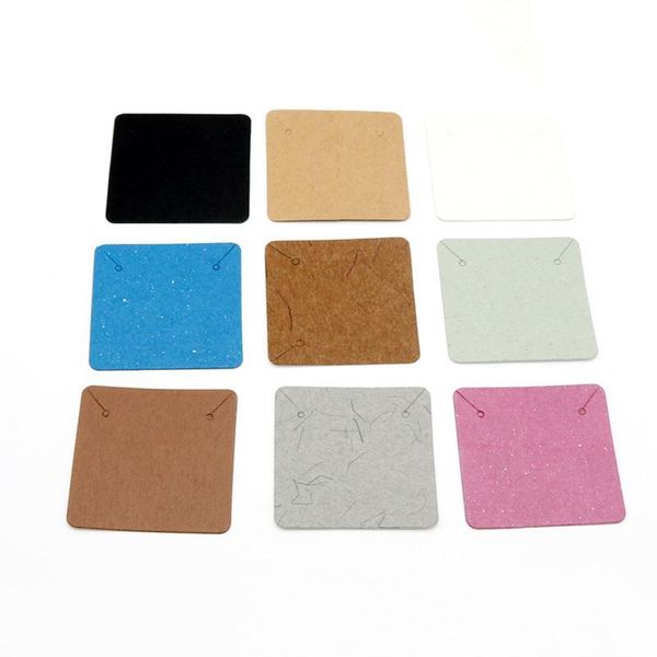 

wholesale 5x5cm 100pcs lot paper jewelry tray card packaging earring gift tag necklace cards earring display, Pink;blue