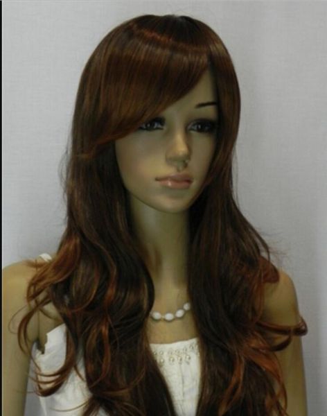 Wig Long Curly Ginger Blonde Highlight Women Lady S Fashion