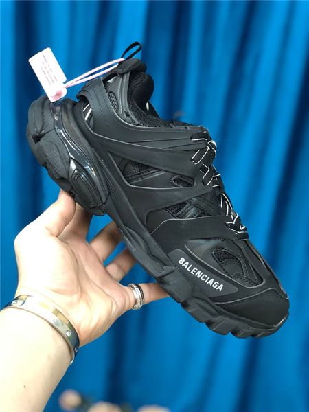 

original 1: 1 luxury fashion platform men and women shoes wild vintage track3.0 running shoes casual sneakers 25, Black