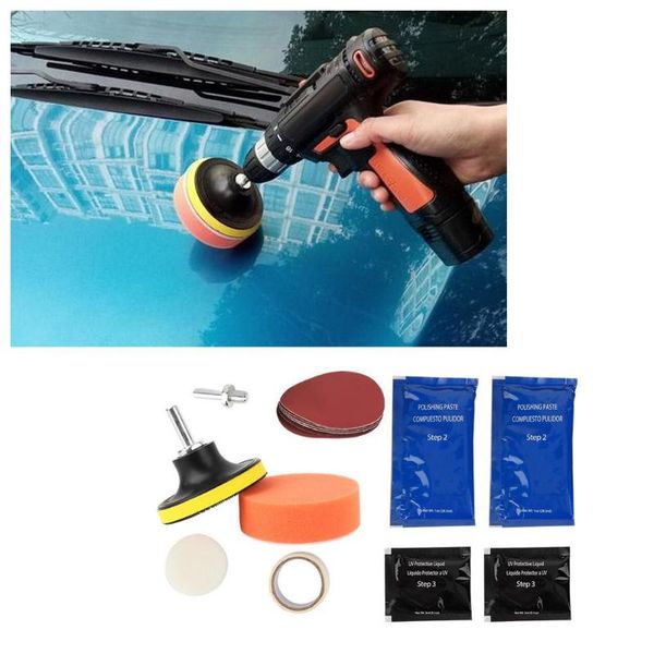 

car headlight lens restoration kit restorer system professional polishing tool waterproof sandpaper cleaning tool sponge