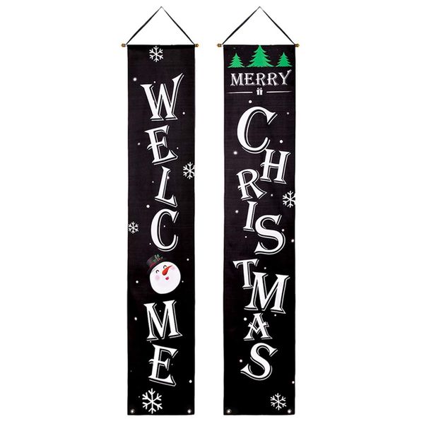 

christmas porch sign welcome and merry christmas hanging sign for holiday home indoor outdoor porch wall decoration