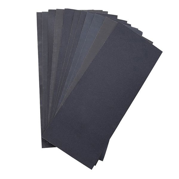 

abrasive dry wet waterproof sandpaper sheets assorted grit of 400/ 600/ 800/ 1000/ 1200/ 1500 for furniture, hobbies and home im