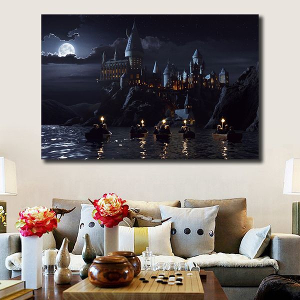 2019 Harry Potter Hogwarts Castle Movie Paintings On Canvas Modern Poster Art Decorative Wall Pictures For Kid S Room Home Decoration From Iwallart
