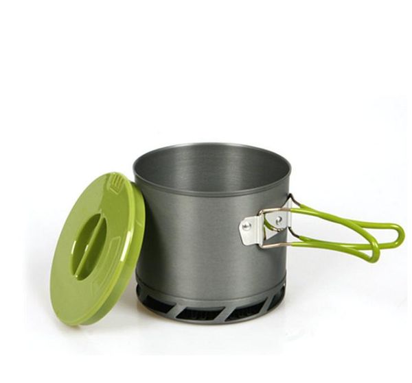 

outdoor heat collecting exchanger pot cup camping picnic cookware kettle 1.2l ds202
