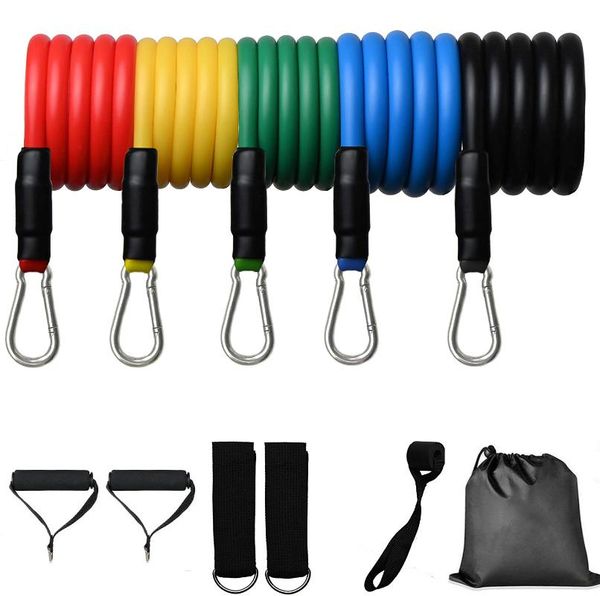 

dropshipping in stock 14pcs resistance bands set yoga exercise fitness band rubber loop tube bands gym fitness exercise pilates