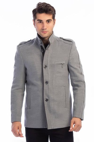

dewberry male gray overcoat-1020001p8358, Black;brown