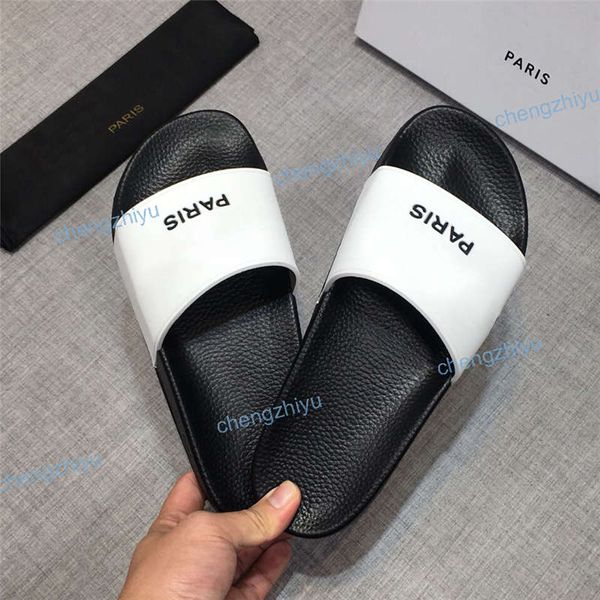 

men women sandals with correct flower box dust bag shoes snake print slide summer wide flat sandals slipper size 36-46, Black