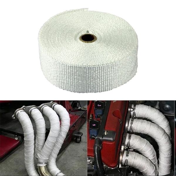 

exhaust heat wrap 5cm x 10/15m heat shield fire-retardant fiberglass belt for car motorcycle exhaust pipe/muffler accessiores