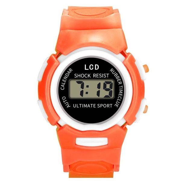 

fashion and durable kids casual electronic watch children comfortable silicone sports cute watches b99, Blue