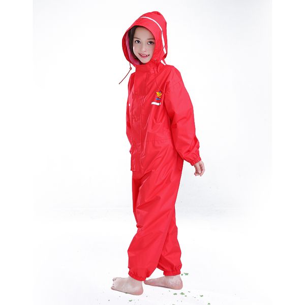 

1-6 years old fashion waterproof kids boys girls jumpsuit raincoat hooded cartoon kids one-piece rain coat 3dyyb02