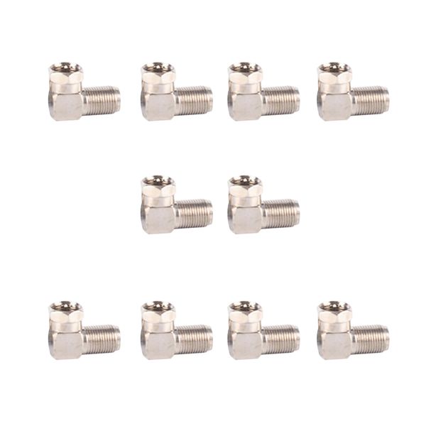

10 pieces f type right angle 90 degree durable connectors adapters