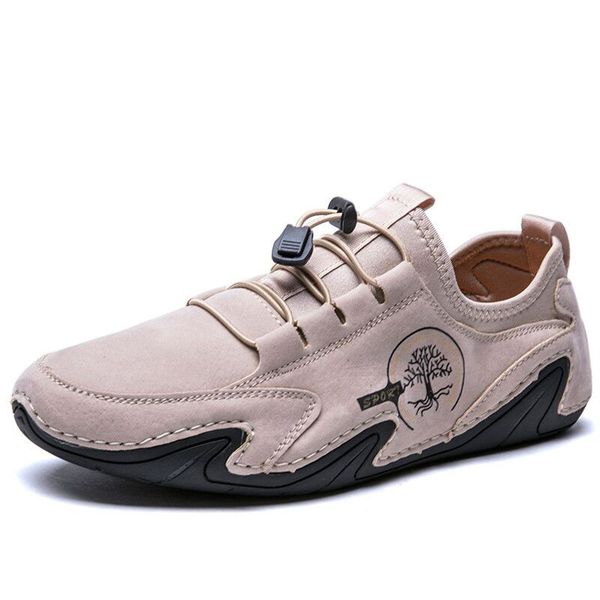 

plus size 38-48 fashion genuine leather breathable suede loafers men's casual shoes boat shoes men moccasins cc-395, Black