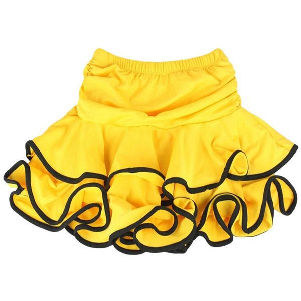 

girl skirt latin dance skirt child latin ballet dance dress-m,yellow
