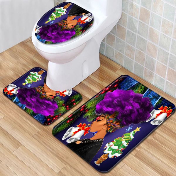 

33african women's bathroom floor mat three piece toilet carpet toilet mat set doormat bathroom antiskid mat available
