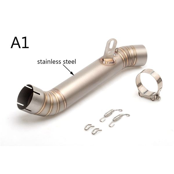 

motorcycle part street aprilia rsv4 60mm inlet diameter 42cm middle link pipe fit with akrapovic exhaust pipe