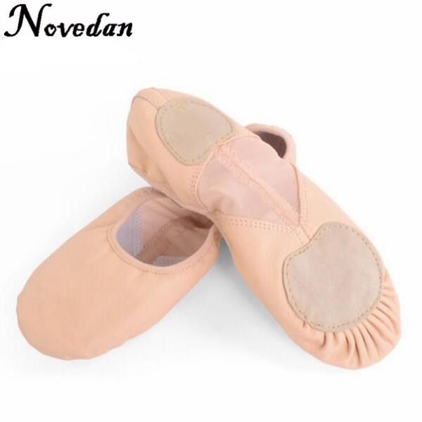 

professional leather ballet shoes pink stretch flat slippers salsa ballet dance shoes for girls children woman