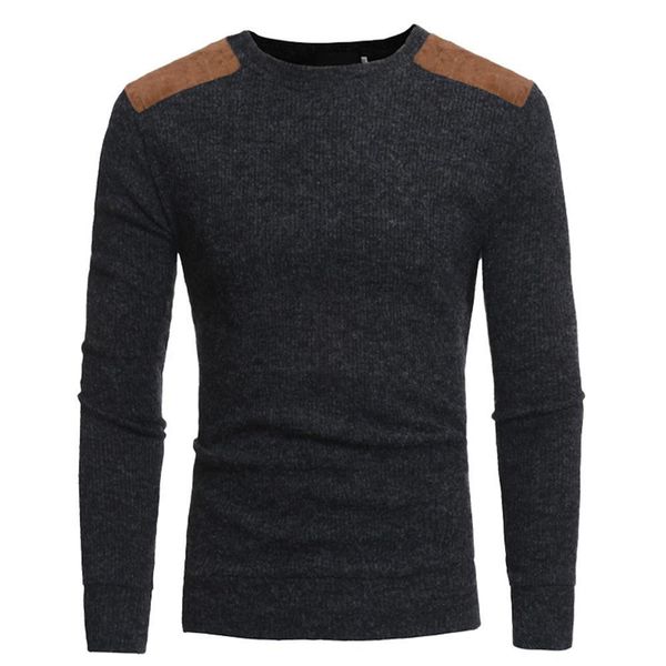 

men winter warm knitted sweater casual pullover round neck long sleeve slim high qualty ing, White;black
