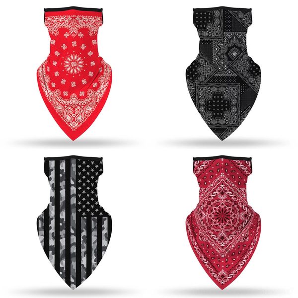 

oltmn novelty seamless mask bandana fashion ring scarf wolf mouth face maskoutdoor scarf sun protective, Black