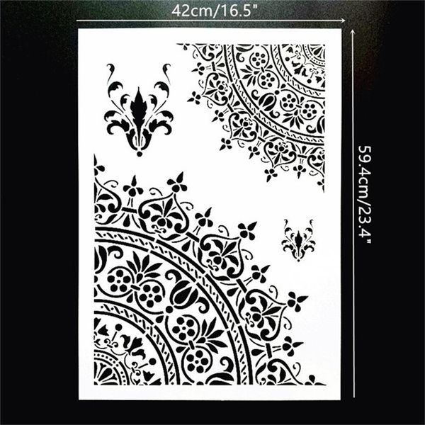 A2 Size Diy Craft Reusable Flexbile Mandala Stencils Template For Wall Floor Painting Decorative Online Postage Stamps Print Your Own Postage From