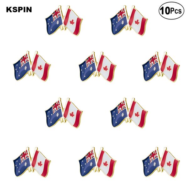 

australia canada lapel pin flag badge brooch pins badges 10pcs a lot, Gray