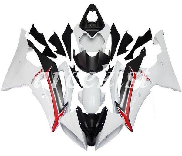 

new abs injection full fairings kit fit for yamaha yzf-r6 2008 2009 2010 2011 2012 2013 2014 2015 2016 r6 body set matte white black