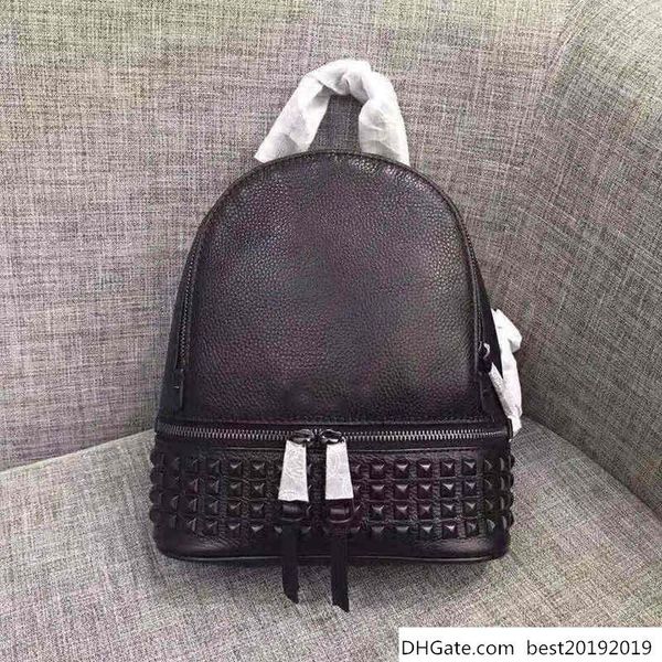 

2019luxury designer backpacks women bags real leather brand handbag rhea zip medium studded bookbag backpack