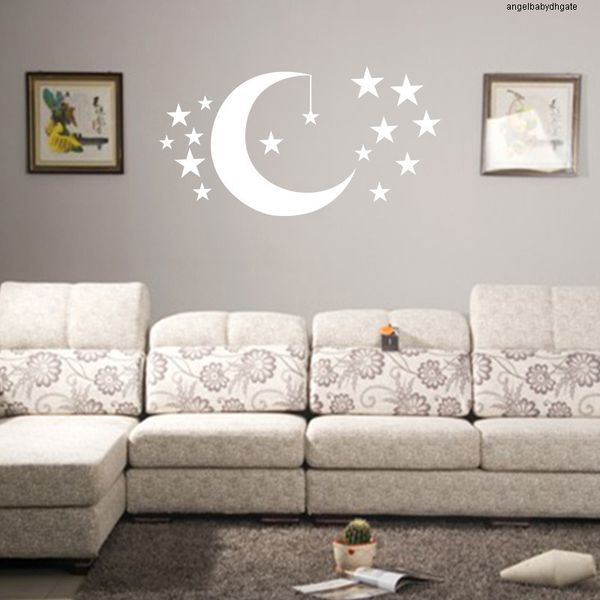 

little wall 9837 star diy creative stickers moon vinyl removable sticker for living room kids room home decor