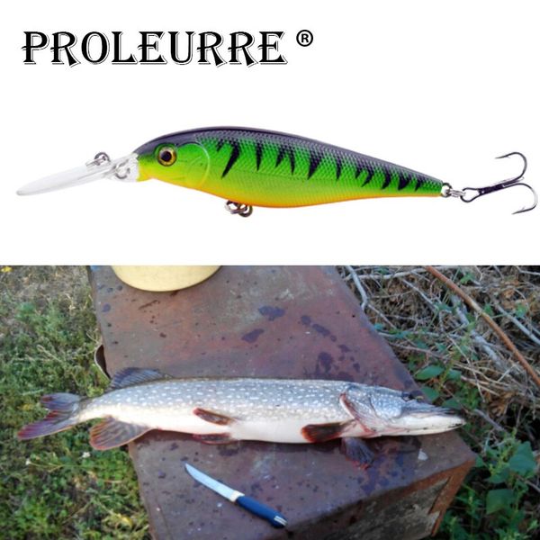 

proleurre 10 colors long lip minnow fishing lure 110mm 10g aritificial wobblers crankbait hard bait plastic baits pesca isca