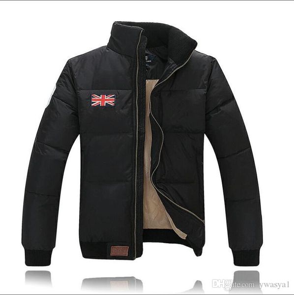 

2020 new pp1614 men's winter thick fleece down jacket new hooded coats casual thick down parka male slim casual cotton-padded coats, Black