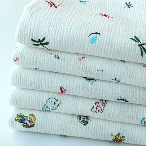 

135cm x50cm soft thin double crepe hedgehog texture floral cotton fabric, make shirt, dress, underwear, cloth, Black;white