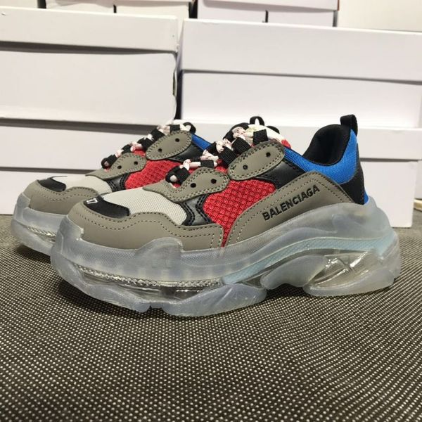 

2019 fashion triple-s sneaker triple s gre lace up casual sport shoes outdoor zapatillas sneakers, Black