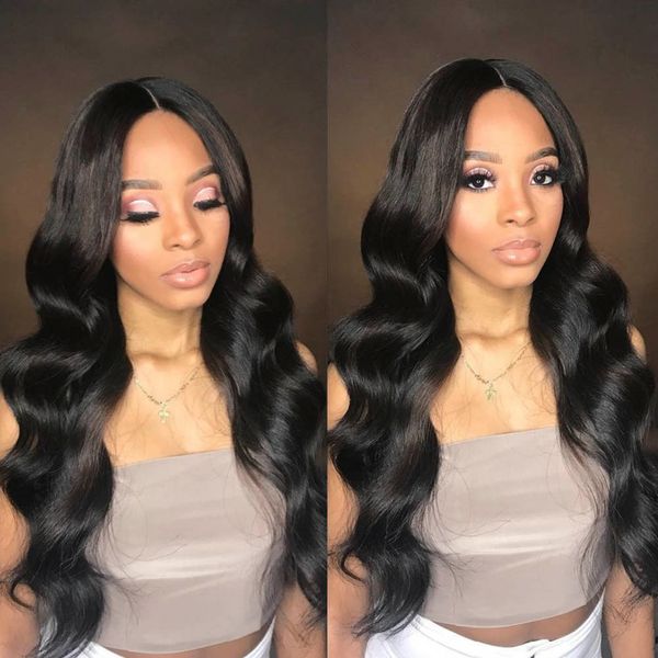 

360 объемная волна парики u часть парики 100% бразильские человеческие волосы 13x6 вьющиеся парики для черных женщин шелк база полный парик, Black;brown