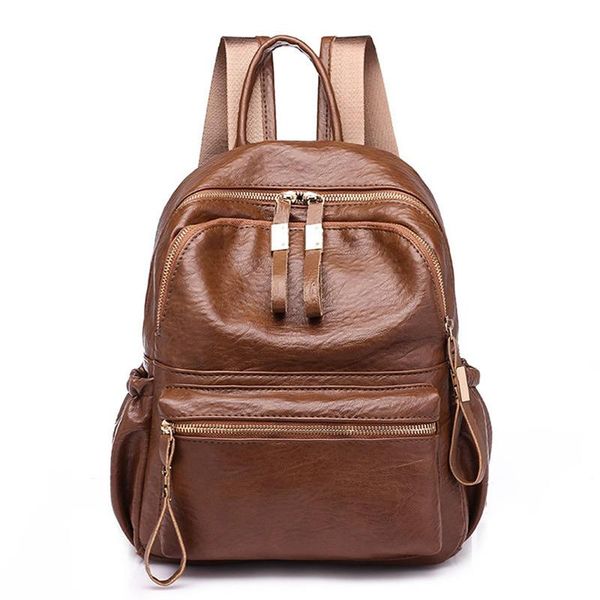 

coofit fashion pu leather ladies backpack purse fashion retro classic bookbag daypack school daypack student bag