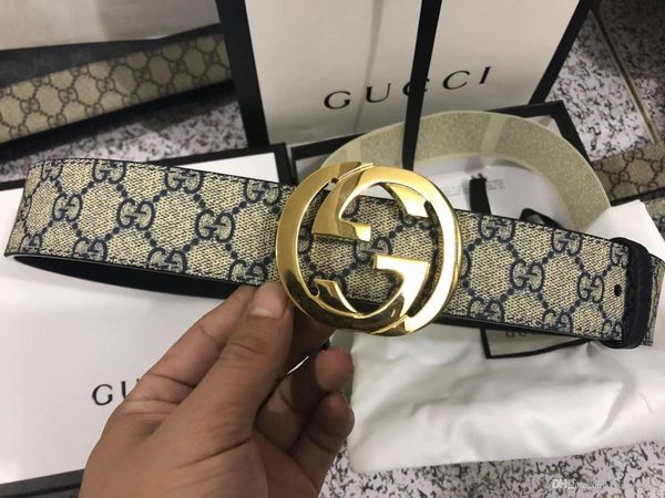 

2019 design buckle belt men's casual luxury belt leather men's belt + white box to send, Black;brown