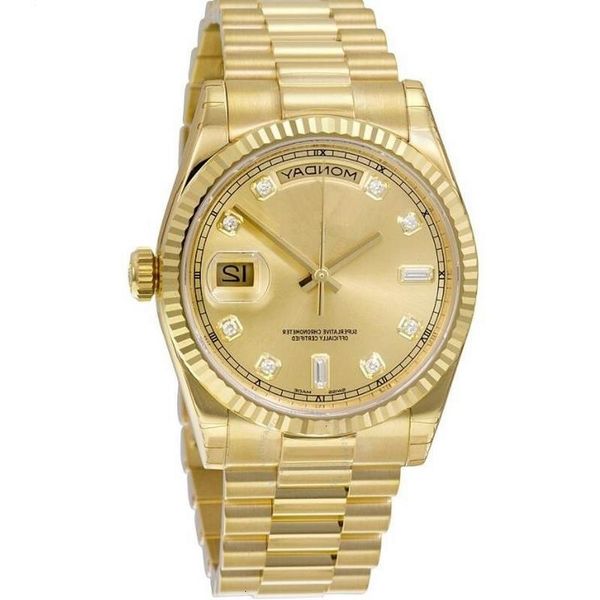 

2020 17 colors wholesale watch day date mechanical 40mm mens royal oaks watch stainless steel bezel stainless steel wristwatches no batter, Slivery;brown