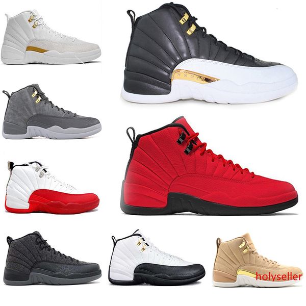 

12s zapatos man basketball shoes for men white unc taxi flu game playoffs master men sports sneakers trainer discount ing