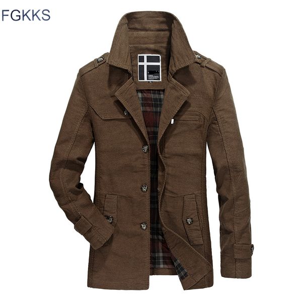 

fgkks fashion brand men jackets 2019 autumn winter men's windbreaker casual jackets male solid color slim fit jacket coats, Black;brown