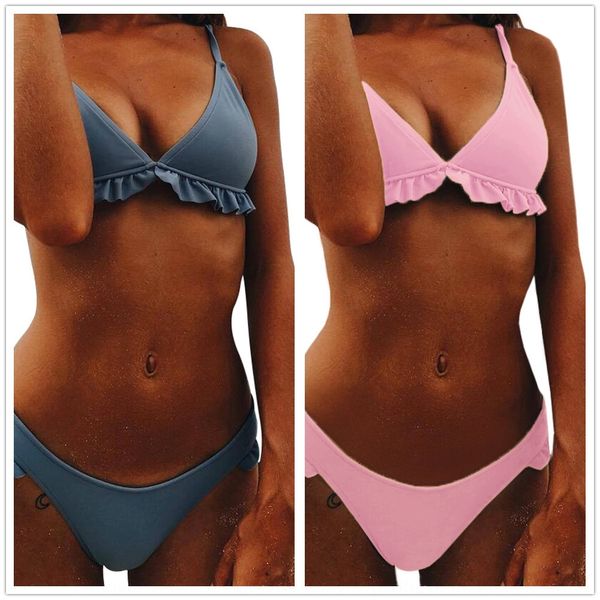 

women's solid color small skirt swimsuit women's solid swimsuit bikini color small skirt bikini, White;black