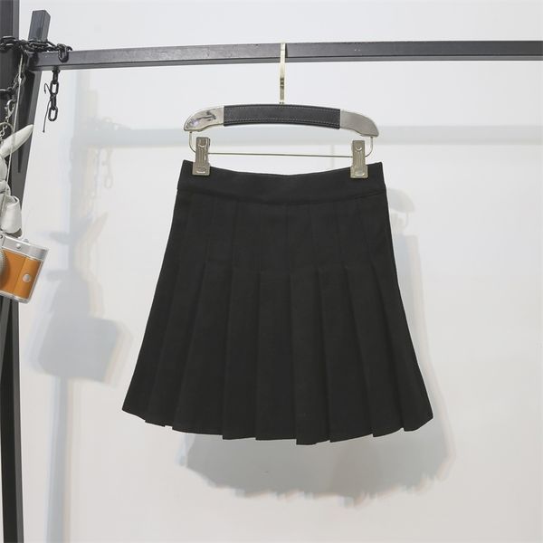 

tall waist fat sister covered across the bust skirt pleated skirt new cloth of female code a word skirt, Black